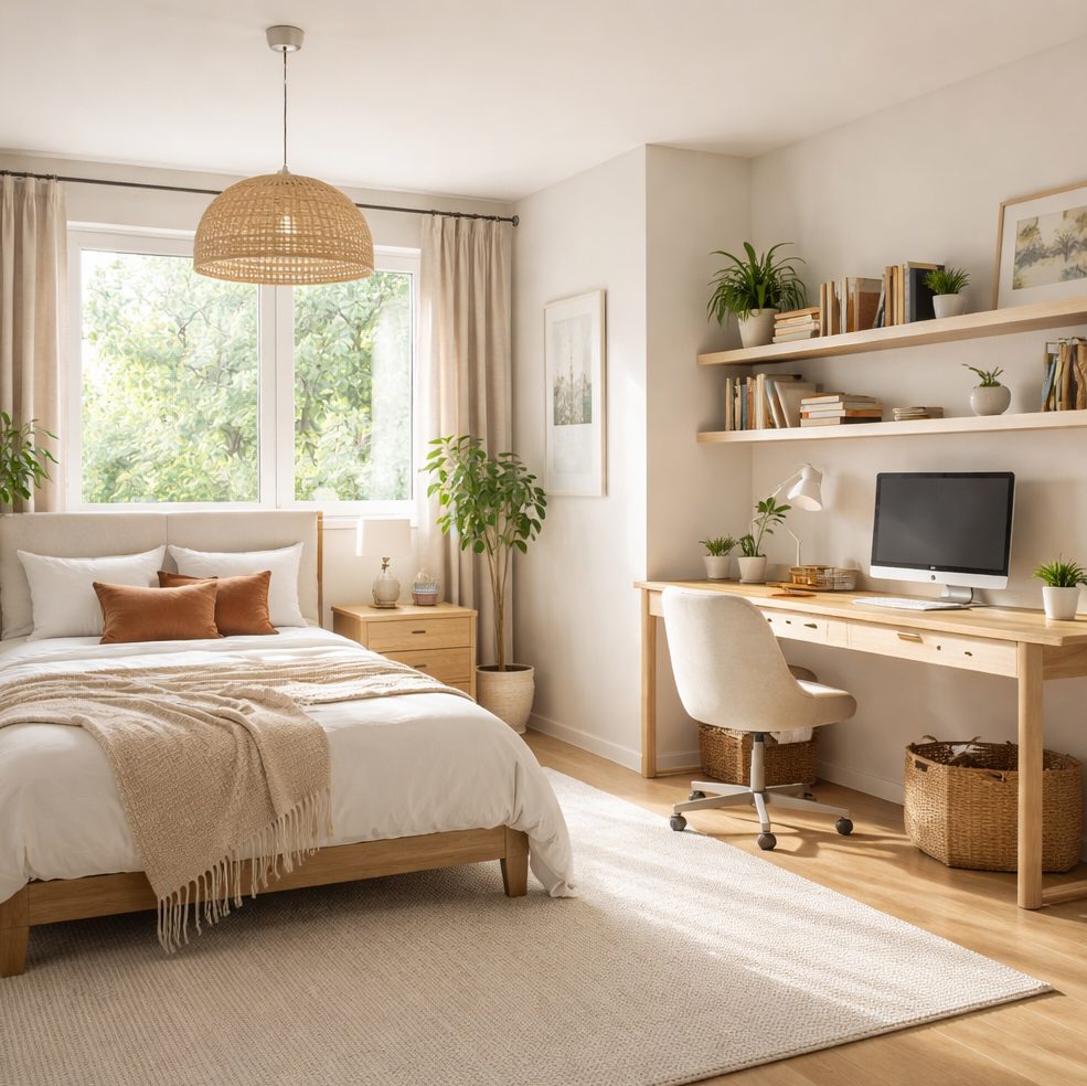 Aménager un Espace Polyvalent : Chambre et Bureau Fusionnés