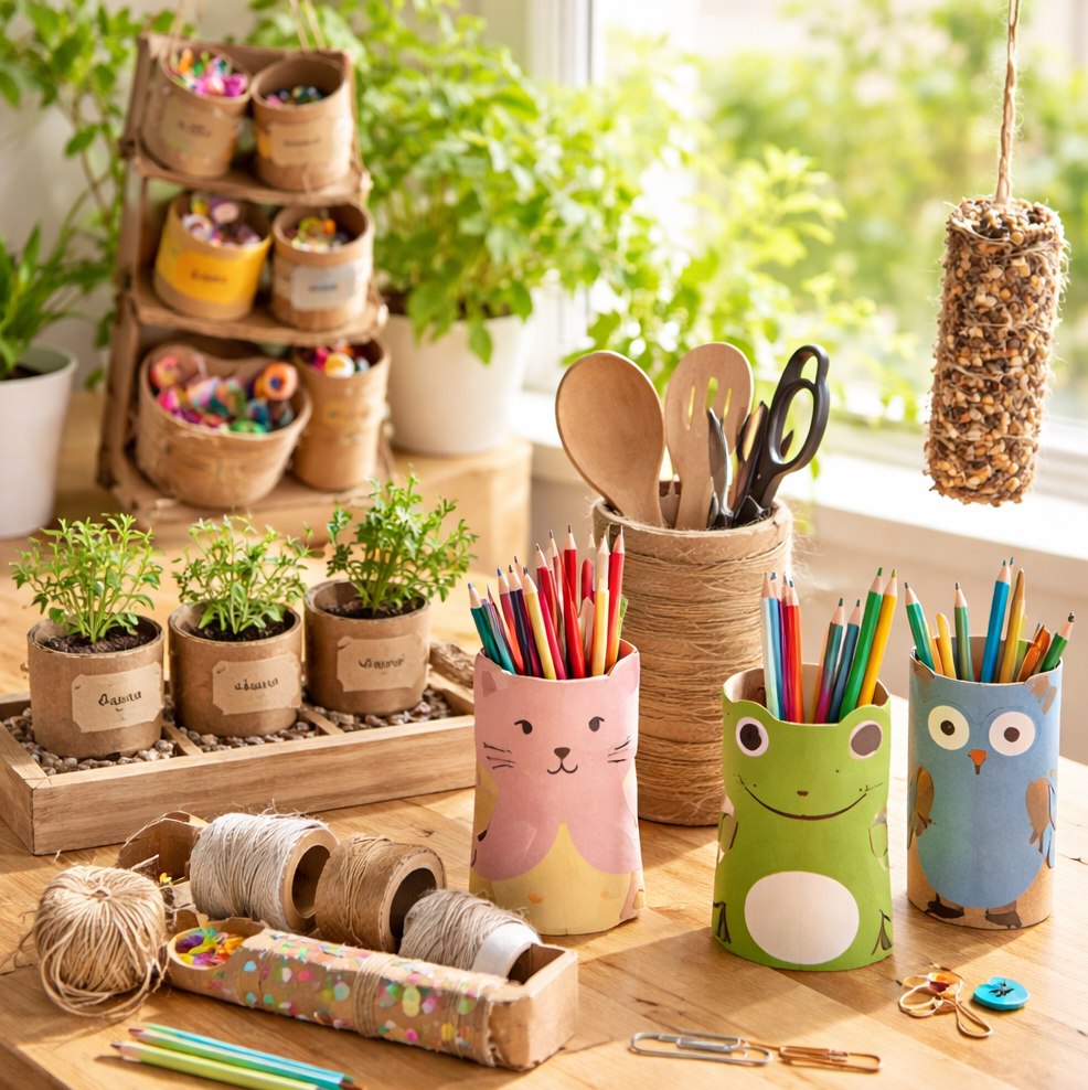 Recycler avec style idées ingénieuses pour rouleaux en carton